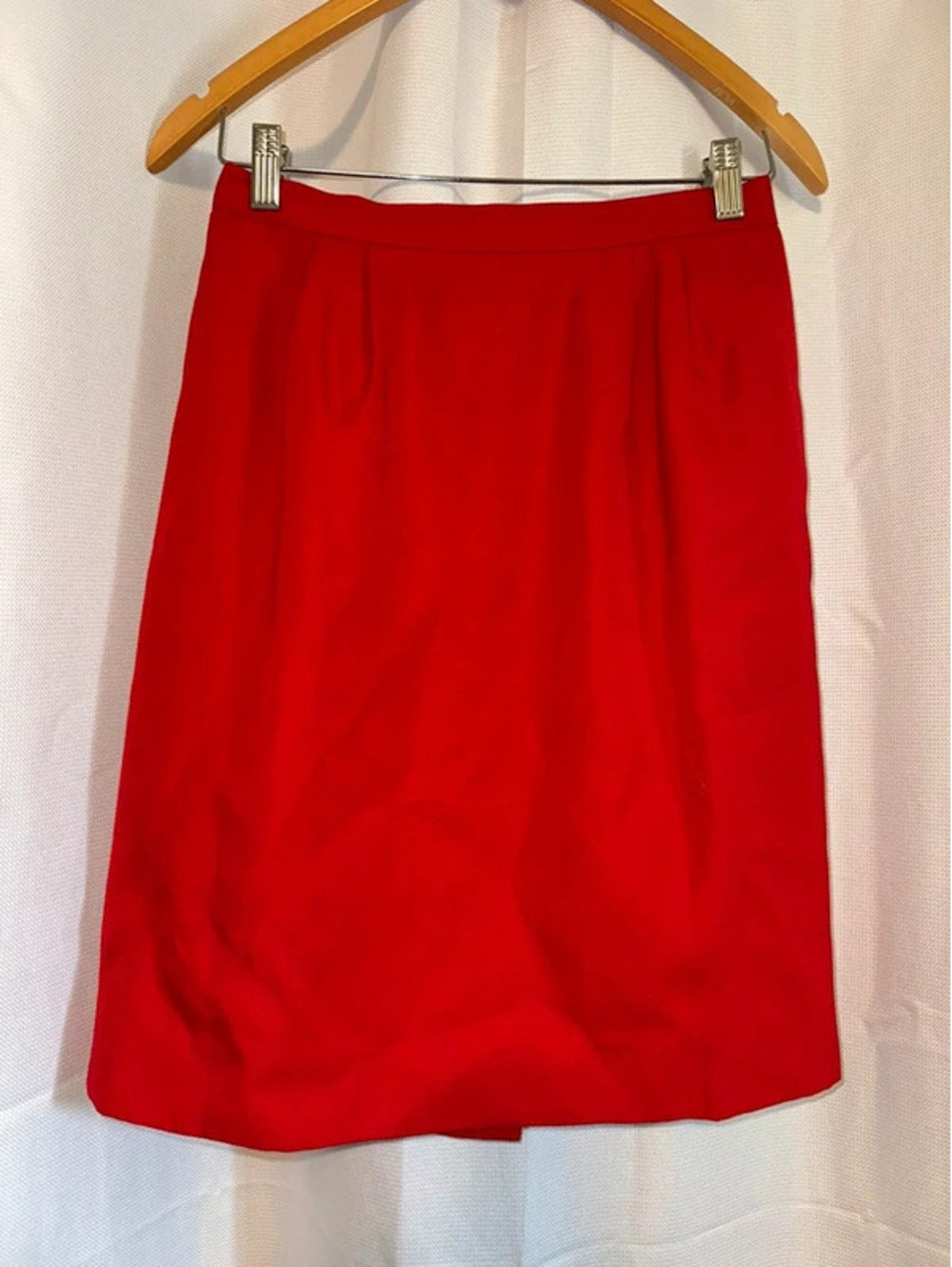 VTG 80s/90s Y2K Red Pencil Statement Skirt w/ Pockets 6